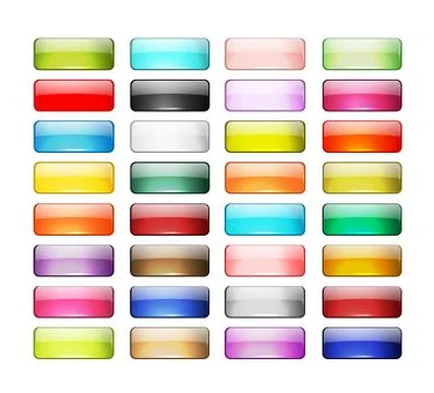 Set of glossy button icons for your design イラスト素材