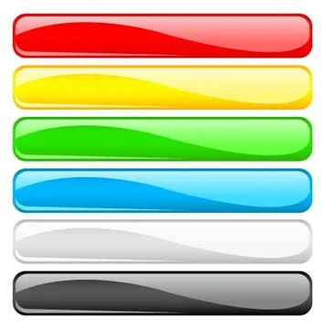 Set of glossy buttons Illustrazione stock