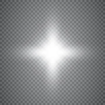 Set glow light effect with white sparks and golden stars shine with special Ilustração Stock