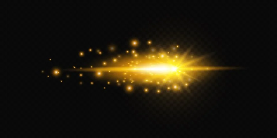 Set glow light effect with white sparks and golden stars shine with special Stock-Illustration
