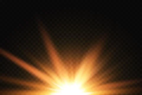 Set glow light effect with white sparks and golden stars shine with special Stock-Illustration