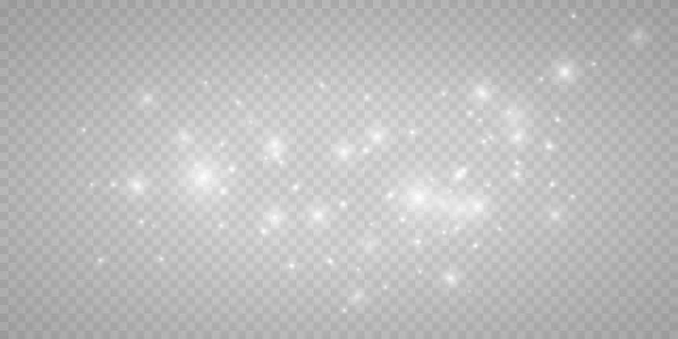Set glow light effect with white sparks and golden stars shine with special Stock-Illustration