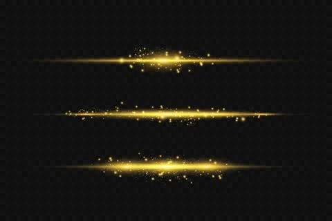 Set glow light effect with white sparks and golden stars shine with special Stock Illustration