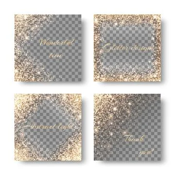 Set glow on a transparent background Stock Illustration