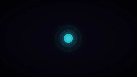 Set of Glowing Cosmic Core Orbiting Particle Dark Space Graphics Stock Footage 332935422