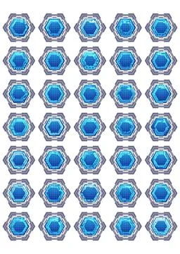 A set of glowing HUD elements. Stock Illustration