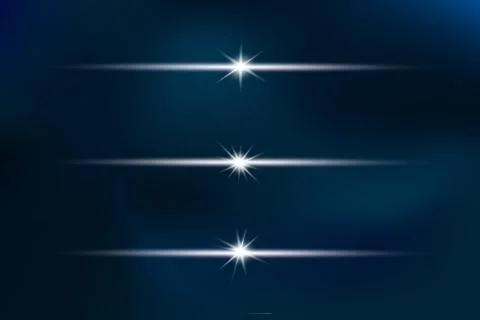 Set of glowing lights effects Stock Illustration