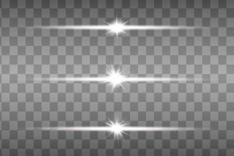 Set of glowing lights effects Stock Illustration