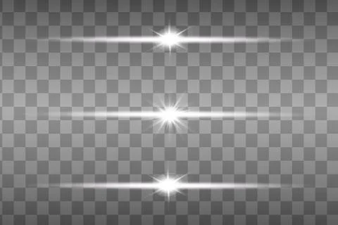 Set of glowing lights effects Stock Illustration