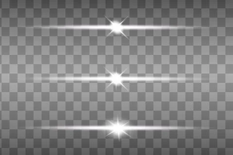 Set of glowing lights effects Stock Illustration