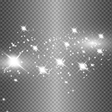 Set of glowing lights Illustrazione stock