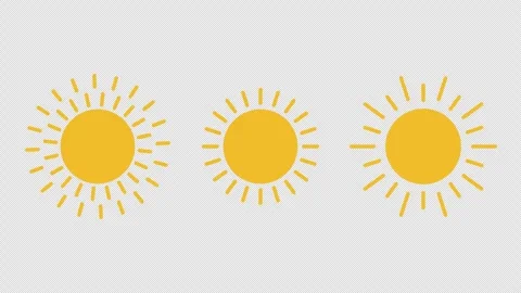 Set of glowing suns. Stock Footage 262536834