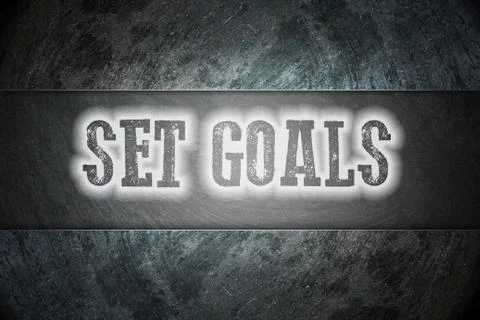 Set goals concept Illustrazione stock