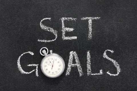 Set goals watch Stock Photos