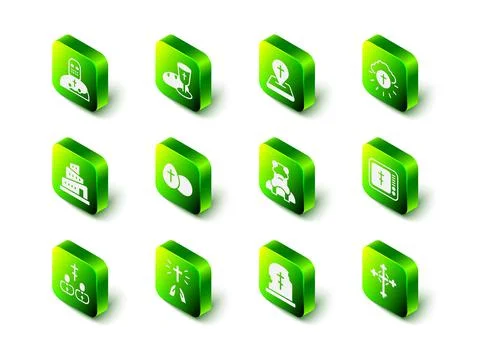 Set Goblet and bread, Location church building, Religious cross circle, Online Ilustración de archivo