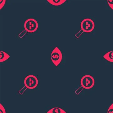 Set Gold bars and Eye with dollar on seamless pattern. Vector Stock Illustration