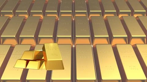 Set of gold bars Ilustración de archivo