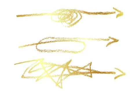 Set gold golden simple vector complicated way to destinantion sketch curl a.. Ilustración de archivo