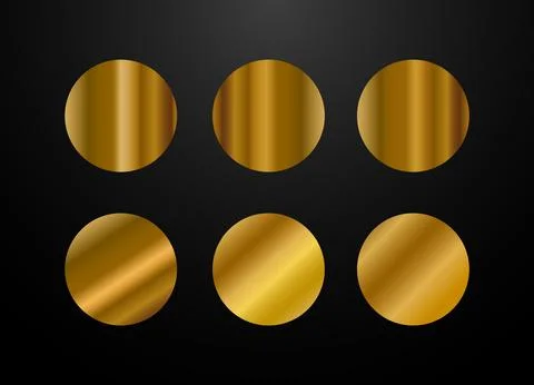 A set of gold Gradient. Stock Illustration