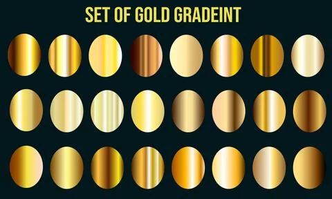 SET OF GOLD GRADIENT Stock Illustration