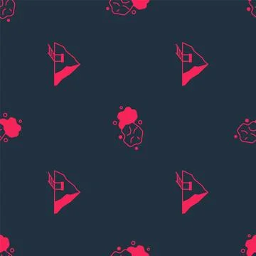 Set Gold mine and nugget on seamless pattern. Vector Illustrazione stock