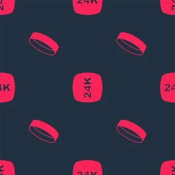 Set Gold ring and bars 24k on seamless pattern. Vector Stock Illustration
