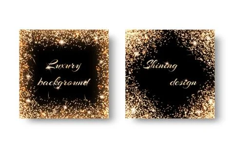 Set golden bokeh Stock Illustration