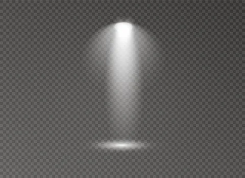 Set of golden glowing lights effects isolated on transparent background. Sun Stock Illustration
