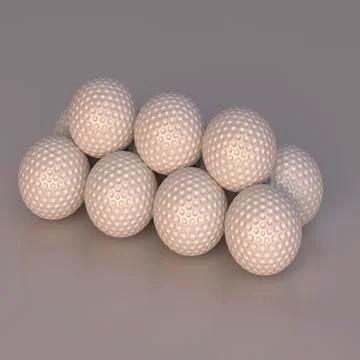 A set of golf balls. Stock Illustration