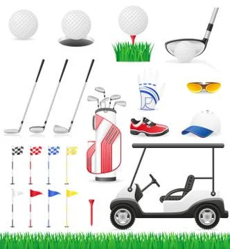 Set golf icons vector illustration Stock Illustration
