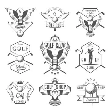 Set of Golf Logo, Labels and Emblems Illustrazione stock gratuita