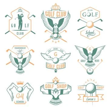 Set of Golf Logo, Labels and Emblems Illustrazione stock