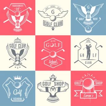 Set of Golf Logo, Labels and Emblems 무료 스톡 일러스트