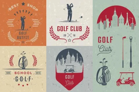 Set of Golf Logo, Labels and Emblems Illustrazione stock