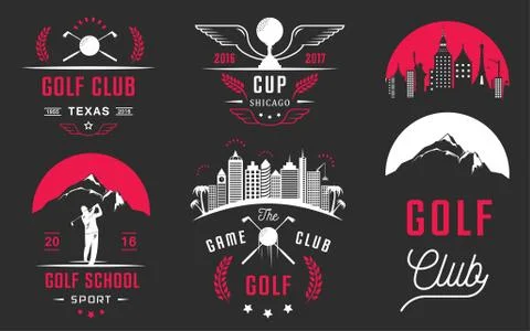 Set of Golf Logo, Labels and Emblems Stock Illustration
