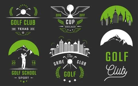 Set of Golf Logo, Labels and Emblems 스톡 일러스트