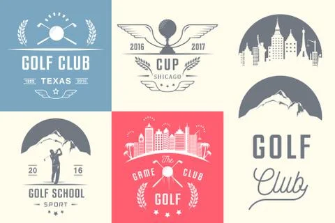 Set of Golf Logo, Labels and Emblems Stock Illustration
