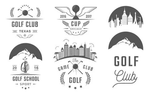 Set of Golf Logo, Labels and Emblems Stock Illustration