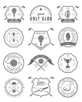 Set of Golf Logo, Labels and Emblems 無料イラスト素材