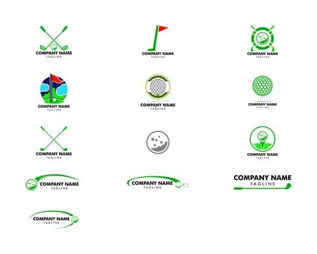 Set of Golf Logo Template vector illustration icon design Stock Illustration