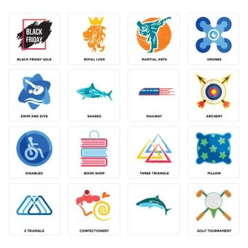 Set of golf tournament, , 3 triangle, three disabled, railway, swim and dive, Free Stock Illustration