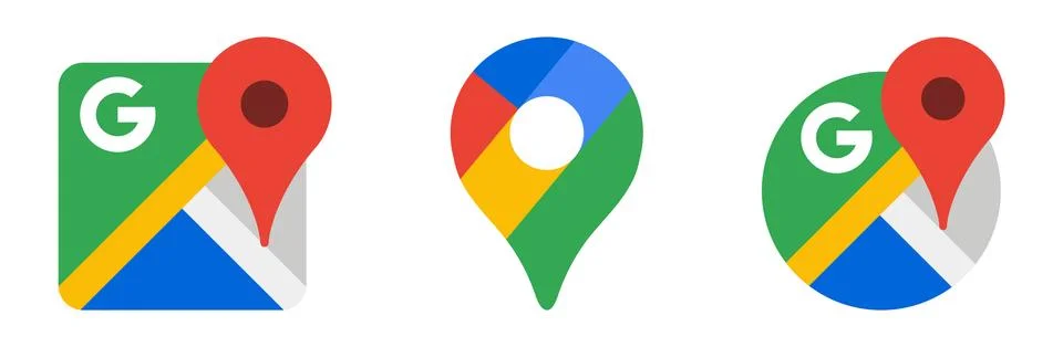 Set of Google Maps Icons Illustrazione stock