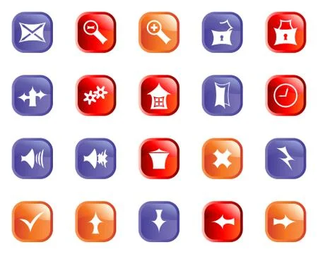 Set of gothic icons Stock Illustration