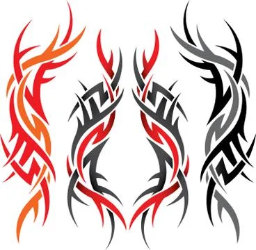 Set of gothic patterns Illustrazione stock