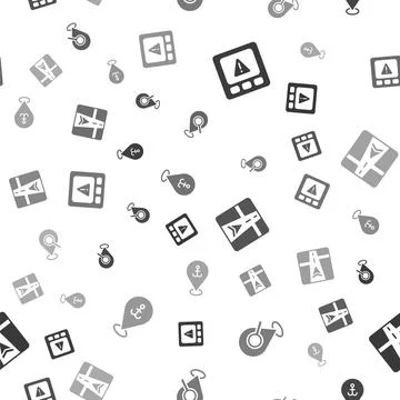 Set Gps device error, Search location, with map and Location anchor on seamless Stockillustratie