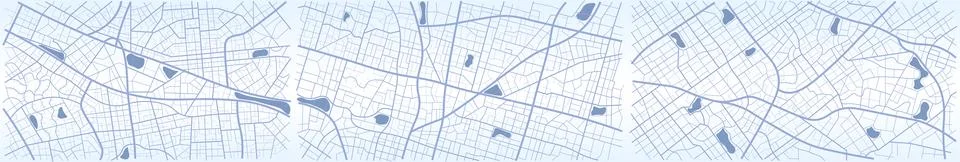 Set Gps map navigation to house. View from above the map buildings. Detailed Stock Illustration