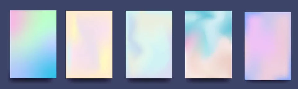 Set of gradient backgrounds. Creative smooth gradient for cover, banner Stock Illustration