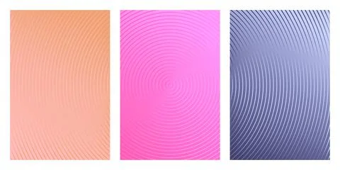 Set of gradient BOHO background with circular watermark Stock Illustration