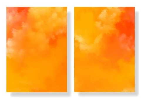 Set of gradient clouds background. Bright colorful colors. Simple covers of Stock Illustration