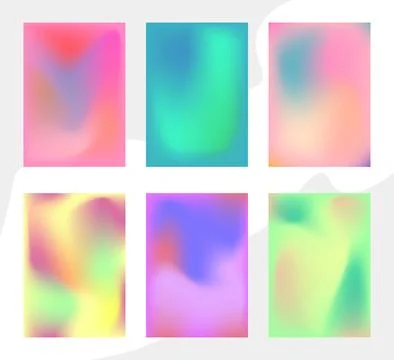 Set of gradient colorful abstract backgrounds with beautiful color combination Illustrazione stock